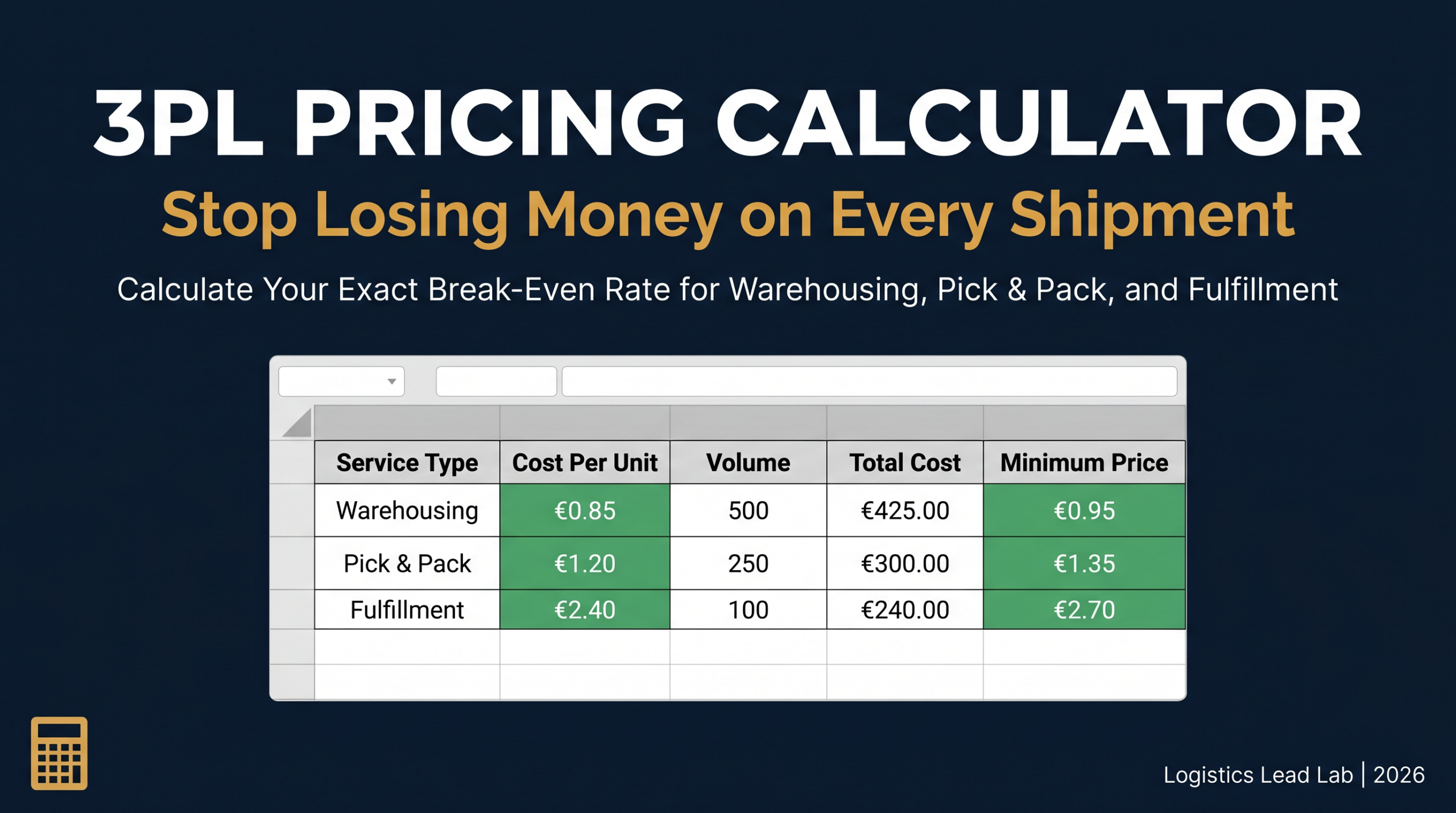 3PL Pricing Calculator